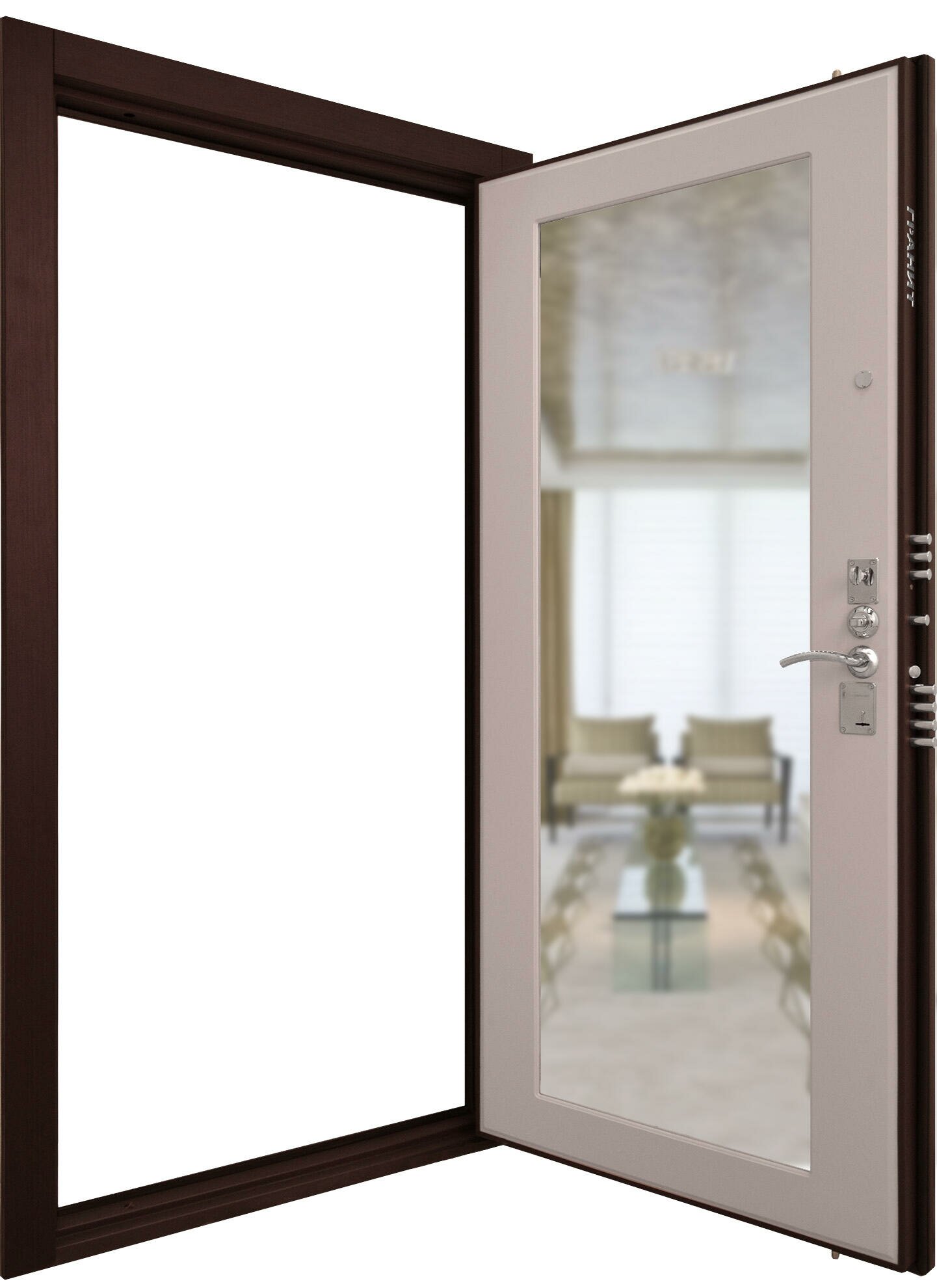 Гранит М3-М дверь металлическая с зеркалом купить