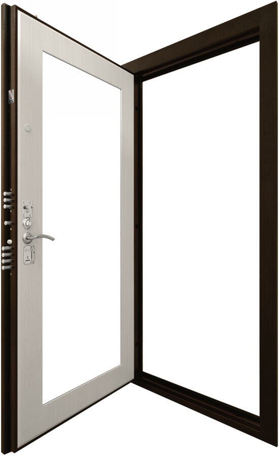 Гранит Ультра С4 зеркало дверь металлическая внутренняя отделка панель белый клен с зеркалом