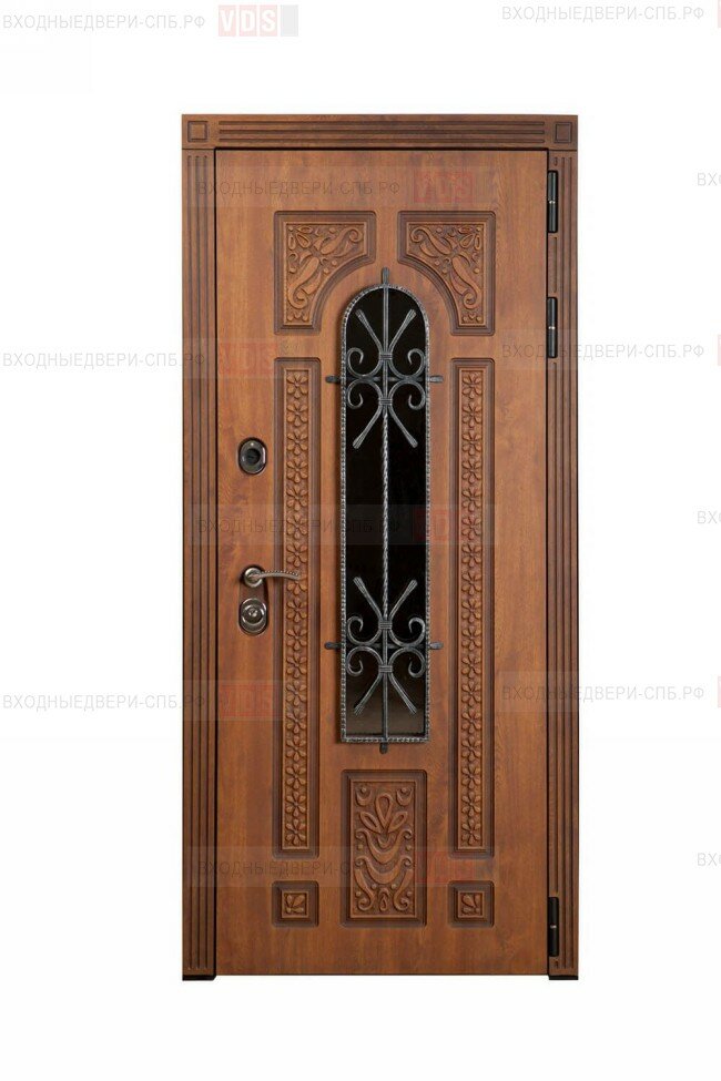 ONEGA Лацио дверь с 3-x слойным стеклопкетом и ковкой для установки в дом, коттедж, таунхаус