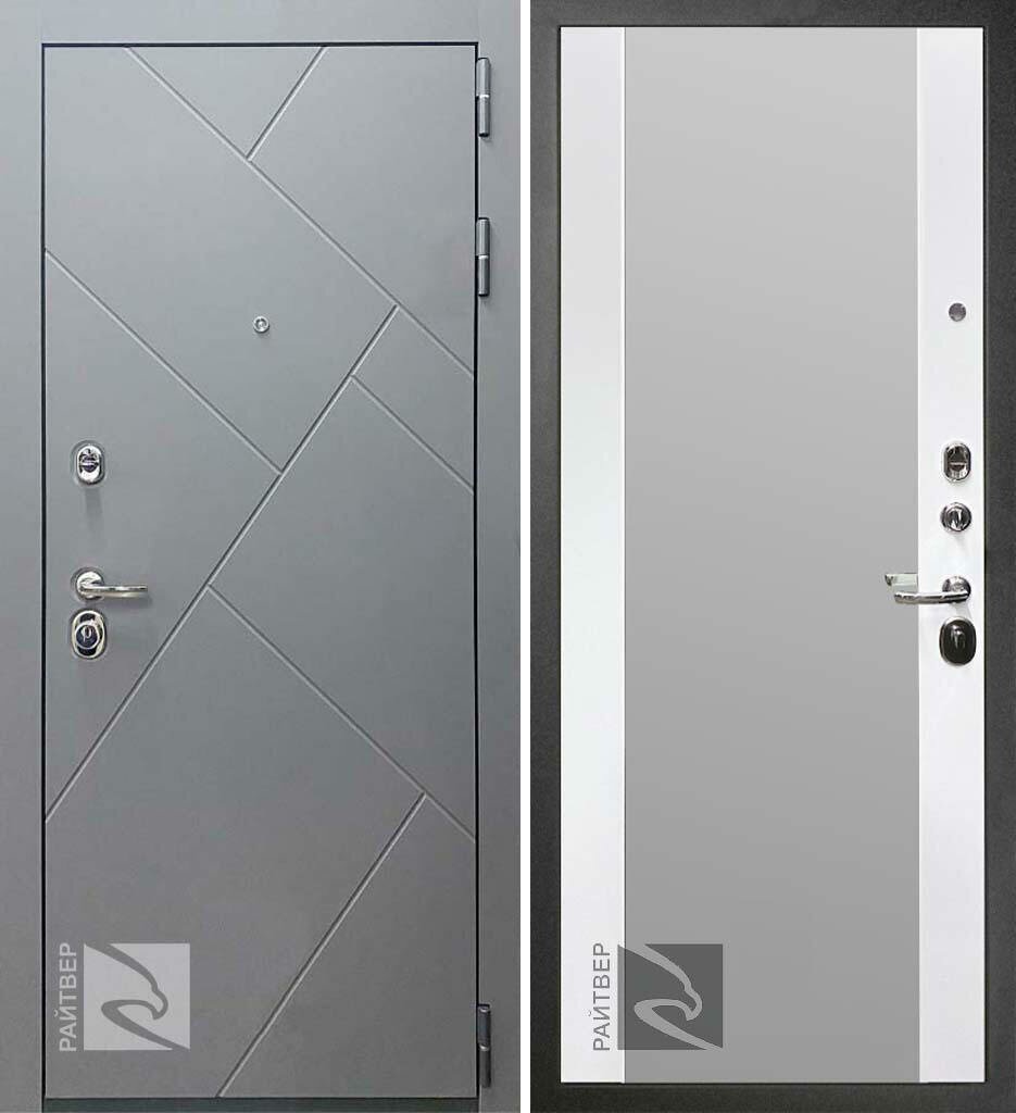 Райтвер Х7 с зеркалом дверь в квартиру металлическая купить с установкой 32190
