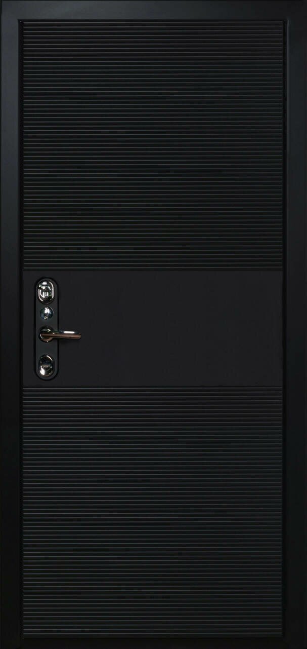 Металлическая дверь STR-20 Ясень черный внутри и снаружи
